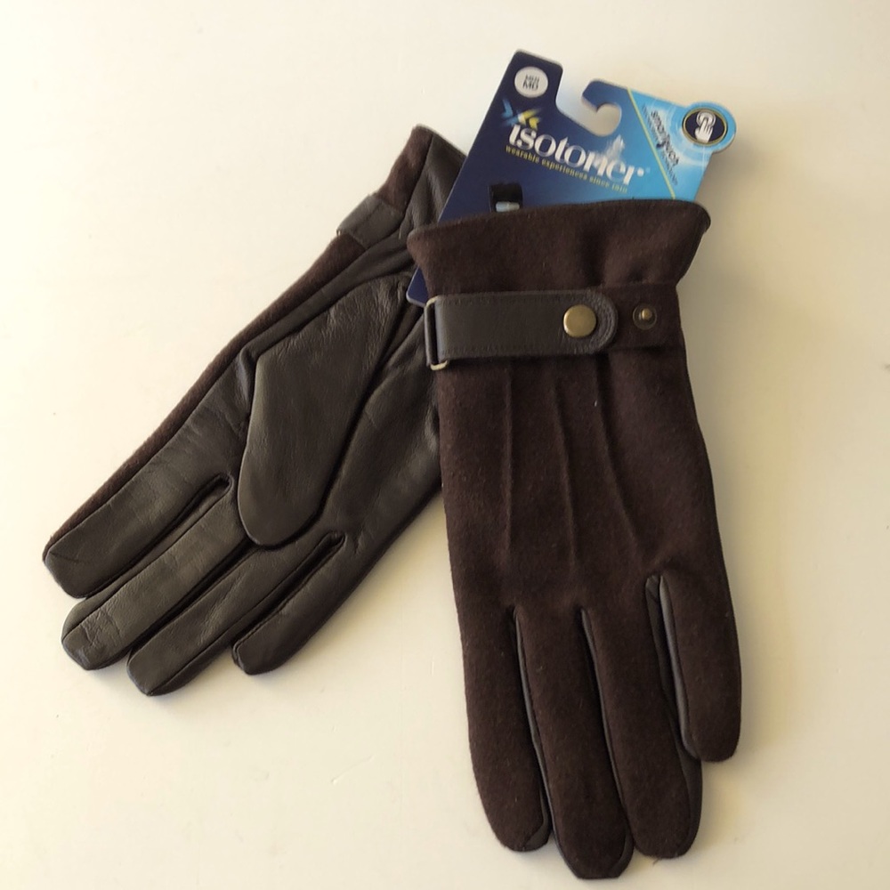 Isotonic mens brown gloves (M Very narrow fit) - Picture 1 of 5